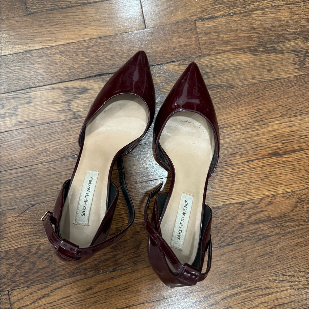Saks Fifth Avenue Dark Red Heels